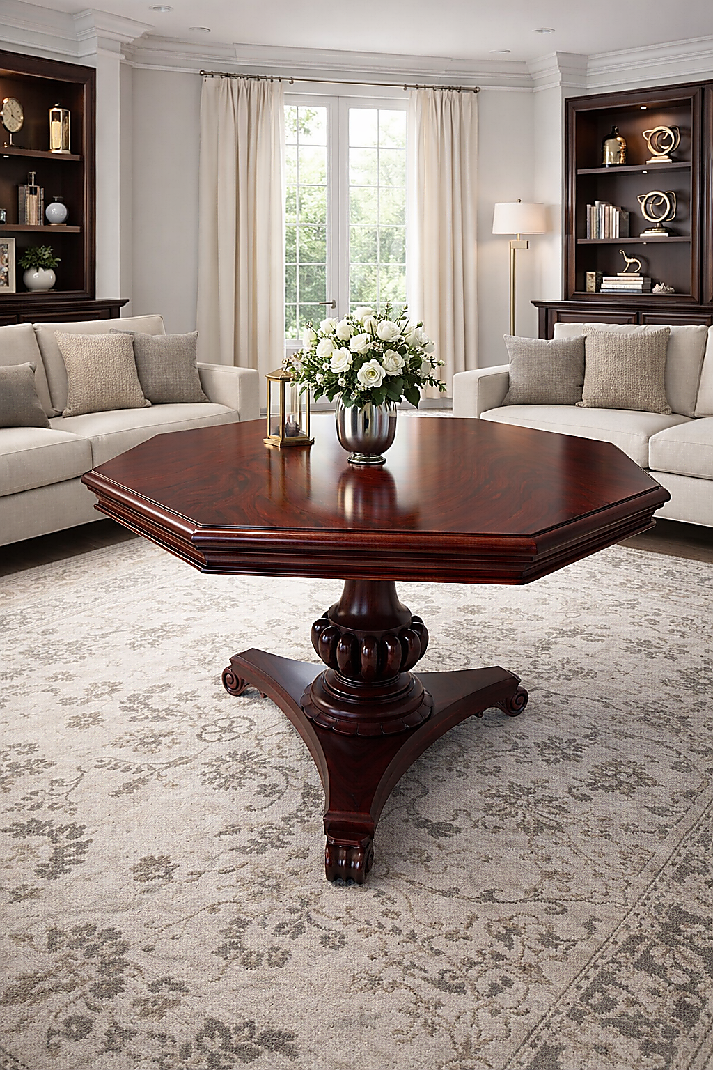 Custom furniture in a home living room