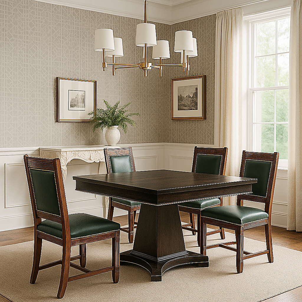 Dining table with custom chairs